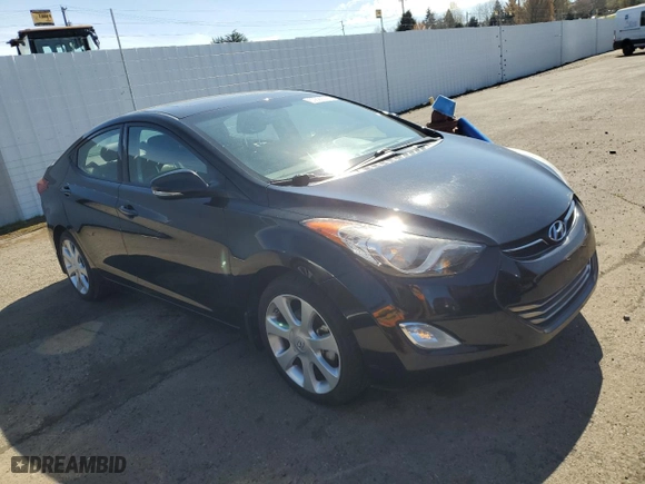 2013 Hyundai Elantra GLS PZEV with VIN KMHDH4AE8DU693485, listed as a Copart auction lot 50629015 with 94,808 mi miles and Salvage Title. Bid and sale history available at carsss.com. Image 4.