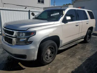 2015 Chevrolet Tahoe Commercial with VIN 1GNLC2EC3FR255403, listed as a Copart auction lot 46354125 with 0 mi miles and Clean Title. Bid and sale history available at carsss.com. Image 1.