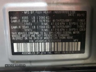 2012 Subaru Outback 2.5i с VIN 4S4BRCAC7C3300058, выставлен на аукционе Copart как лот 55974965 с пробегом 246 308 миль миль и Списание • Salvage title. История ставок и продаж доступна на DreamBid. Изображение 13.