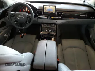 2012 Audi A8 with VIN WAURVAFD0CN028037, listed as a Copart auction lot 61004815 with 97,424 mi miles and Salvage title. Bid and sale history available at DreamBid. Image 8.
