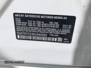 2019 BMW X3 sDrive30i z VIN 5UXTR7C53KLR44393, wystawiony jako IAAI lot #42225707 z przebiegiem 63 009 mil mil oraz . Historia ofert i sprzedaży dostępna na DreamBid. Obrazek 9.