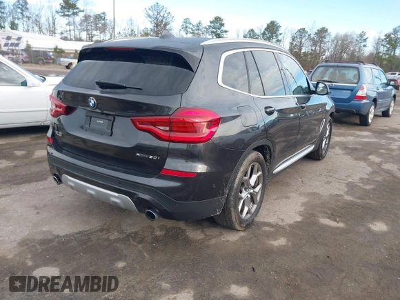 2021 BMW X3 xDrive30i with VIN 5UXTY5C03M9H92100, listed as a IAAI auction lot 41856328 with 19,460 mi miles and . Bid and sale history available at DreamBid. Image 4.