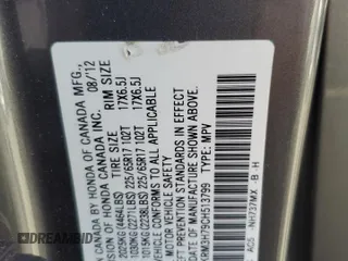 2012 Honda CR-V EX-L with VIN 2HKRM3H79CH513799, listed as a Copart auction lot 49715795 with 151,509 mi miles and Salvage Title. Bid and sale history available at carsss.com. Image 13.