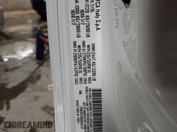 2016 Ram ProMaster City Cargo Tradesman with VIN ZFBERFAT9G6A94237, listed as a Copart auction lot 85283334 with 131,206 mi miles and Salvage title. Bid and sale history available at DreamBid. Image 13.