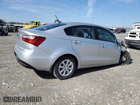 2013 Kia Rio LX with VIN KNADM4A30D6152074, listed as a Copart auction lot 50878555 with 152,559 mi miles and Salvage Title. Bid and sale history available at carsss.com. Image 3.