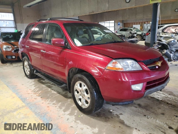 2002 Acura MDX Touring Pkg with VIN 2HNYD18652H545190, listed as a Copart auction lot 87021484 with 0 mi miles and Salvage Title. Bid and sale history available at carsss.com. Image 4.