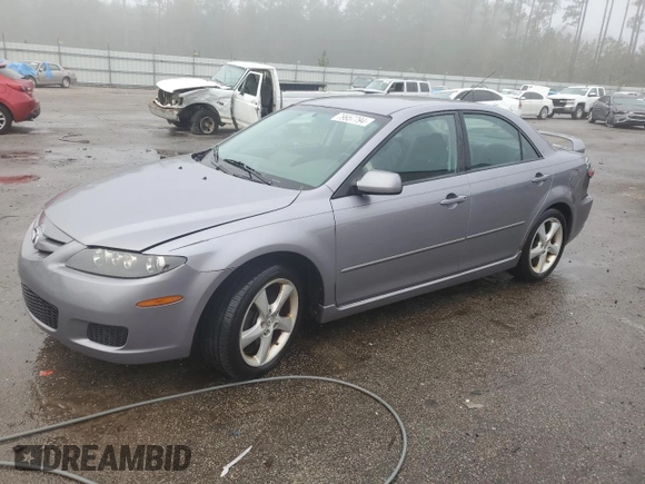 2008 Mazda 6 i Sport VE with VIN 1YVHP80C585M38433, listed as a Copart auction lot 79957794 with 102,642 mi miles and Salvage Title. Bid and sale history available at carsss.com. Image 1.