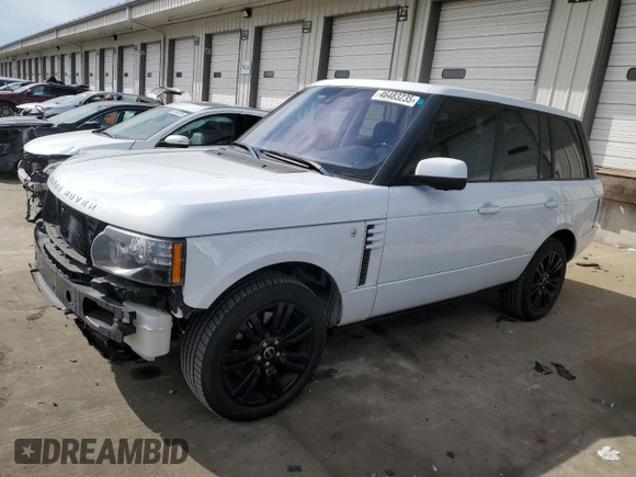 2012 Land Rover Range Rover HSE Lux with VIN SALMF1D43CA391140, listed as a Copart auction lot 46483235 with 147,606 mi miles and Salvage Title. Bid and sale history available at DreamBid. Image 1.