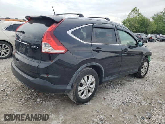 2012 Honda CR-V EX-L with VIN JHLRM4H73CC004506, listed as a Copart auction lot 58262325 with 182,451 mi miles and Salvage title. Bid and sale history available at DreamBid. Image 3.