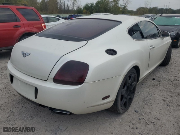 2007 Bentley Continental GT with VIN SCBCR73W77C040583, listed as a Copart auction lot 72127694 with 0 mi miles and Clean Title. Bid and sale history available at carsss.com. Image 3.