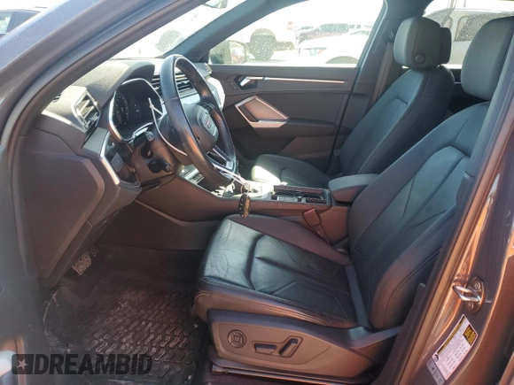 2020 Audi Q3 Premium Plus with VIN WA1BECF36L1121959, listed as a Copart auction lot 47744075 with 56,162 mi miles and Salvage Title. Bid and sale history available at carsss.com. Image 7.