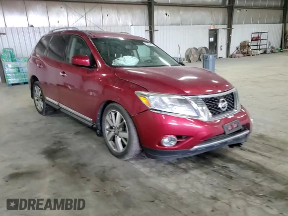 2015 Nissan Pathfinder Platinum with VIN 5N1AR2MN7FC670076, listed as a Copart auction lot 52498125 with 101,993 mi miles and Salvage title. Bid and sale history available at DreamBid. Image 11.