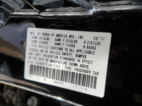 2018 Acura TLX w/Technology Pkg with VIN 19UUB2F50JA010051, listed as a Copart auction lot 43534105 with 84,534 mi miles and Salvage Title. Bid and sale history available at carsss.com. Image 15.