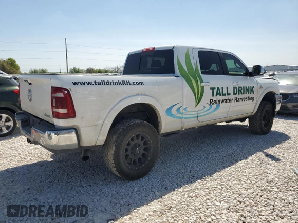 2019 Ram 2500 Laramie z VIN 3C6UR5NL2KG593602, wystawiony jako Copart lot #50212095 z przebiegiem 123 811 mil mil oraz Szkoda całkowita • Salvage title. Historia ofert i sprzedaży dostępna na DreamBid. Obrazek 3.