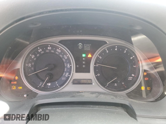 2009 Lexus IS 350 with VIN JTHBE262792017165, listed as a Copart auction lot 58847015 with 188,638 mi miles and Salvage title. Bid and sale history available at DreamBid. Image 9.