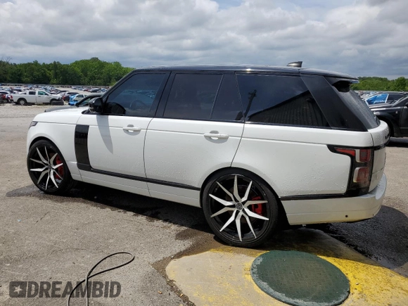 2018 Land Rover Range Rover HSE with VIN SALGS2SV6JA502187, listed as a Copart auction lot 55225665 with 42,880 mi miles and Salvage title. Bid and sale history available at DreamBid. Image 2.