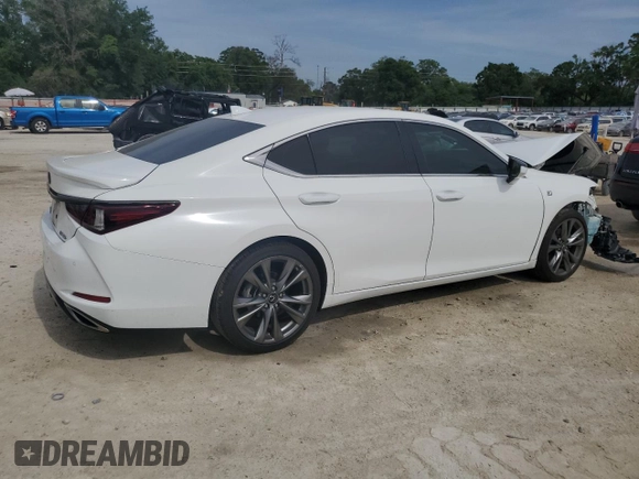 2020 Lexus ES 350 F Sport with VIN 58AGZ1B1XLU072700, listed as a Copart auction lot 53831565 with 41,036 mi miles and Salvage title. Bid and sale history available at DreamBid. Image 3.