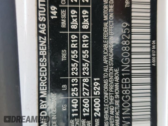 2022 Mercedes-Benz GLC 300 z VIN W1N0G8EB1NG088259, wystawiony jako Copart lot #51022095 z przebiegiem 63 973 mil mil oraz Szkoda całkowita • Salvage title. Historia ofert i sprzedaży dostępna na DreamBid. Obrazek 16.