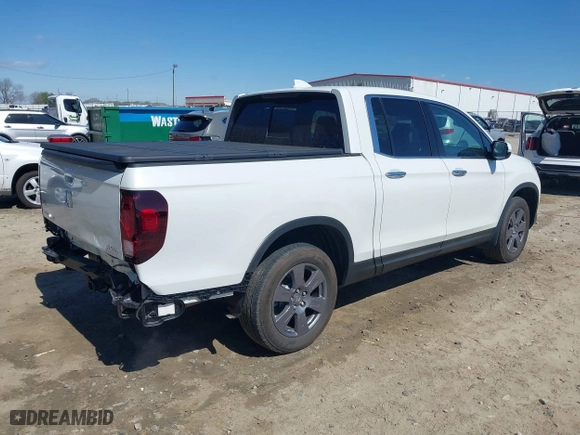 2020 Honda Ridgeline RTL-E with VIN 5FPYK3F75LB000317, listed as a IAAI auction lot 41850029 with 17,430 mi miles. Bid and sale history available at carsss.com. Image 4.