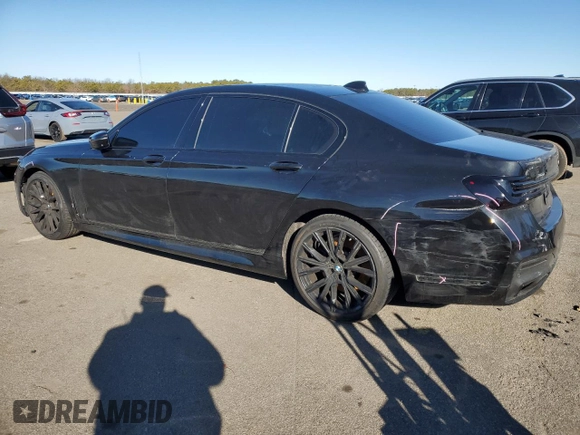 2021 BMW 7 Series 750i xDrive with VIN WBA7U2C03MCE67380, listed as a Copart auction lot 48050355 with 49,353 mi miles and Salvage Title. Bid and sale history available at carsss.com. Image 2.