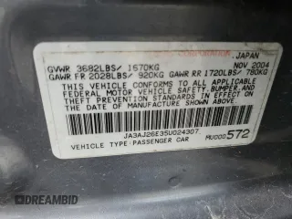 2005 Mitsubishi Lancer ES with VIN JA3AJ26E35U024307, listed as a Copart auction lot 74433184 with 189,115 mi miles and Salvage Title. Bid and sale history available at carsss.com. Image 12.
