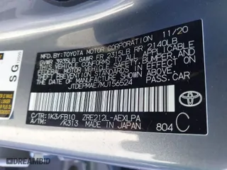 2021 Toyota Corolla LE with VIN JTDEPMAE7MJ156524, listed as a IAAI auction lot 41829933 with 44,406 mi miles. Bid and sale history available at carsss.com. Image 9.