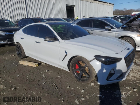 2019 Genesis G70 3.3T Advanced with VIN KMTG34LE4KU014808, listed as a Copart auction lot 87353044 with 57,050 mi miles and Salvage Title. Bid and sale history available at carsss.com. Image 4.