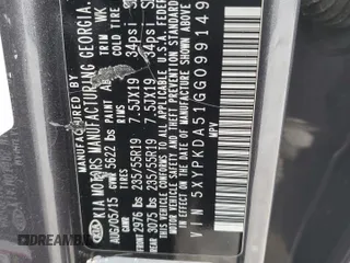 2016 Kia Sorento SX z VIN 5XYPKDA51GG099149, wystawiony jako Copart lot #86369074 z przebiegiem 173 923 mil mil oraz Szkoda całkowita • Salvage title. Historia ofert i sprzedaży dostępna na DreamBid. Obrazek 13.