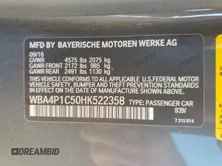 2017 BMW 4 Series 440i with VIN WBA4P1C50HK522358, listed as a Copart auction lot 88915825 with 67,967 mi miles and Salvage Title. Bid and sale history available at carsss.com. Image 14.