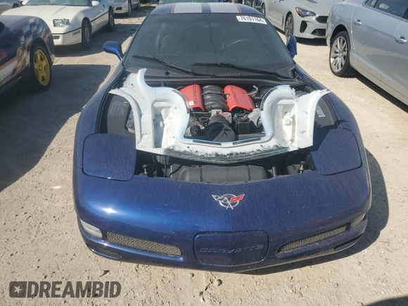 2004 Chevrolet Corvette Z06 with VIN 1G1YY12S545126887, listed as a Copart auction lot 76191164 with 0 mi miles and Salvage Title. Bid and sale history available at carsss.com. Image 5.