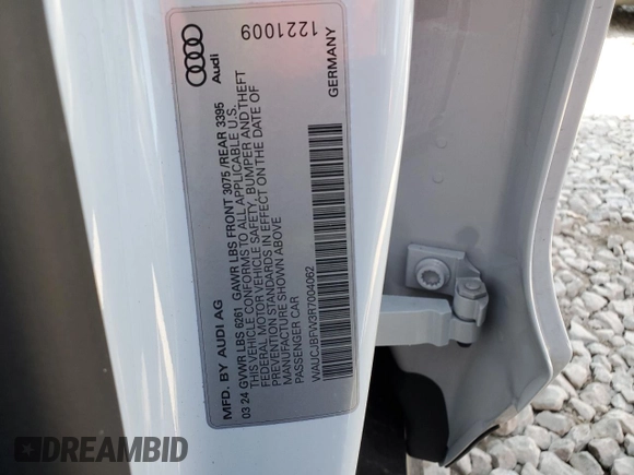 2024 Audi e-tron GT Premium Plus z VIN WAUCJBFW3R7004062, wystawiony jako Copart lot #77770684 z przebiegiem 3092 mil mil oraz Szkody całkowita. Historia ofert i sprzedaży dostępna na DreamBid. Obrazek 13.