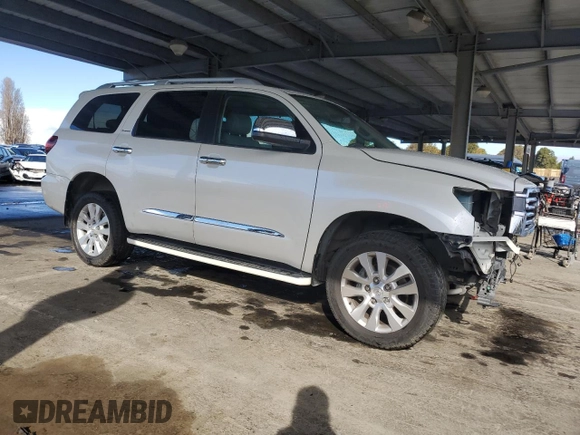 2018 Toyota Sequoia Platinum with VIN 5TDDY5G17JS165287, listed as a Copart auction lot 48534145 with 96,526 mi miles and Salvage Title. Bid and sale history available at carsss.com. Image 4.
