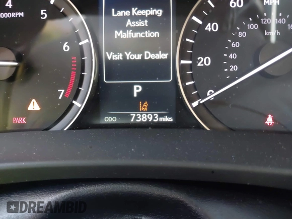2016 Lexus RX 350 F Sport with VIN 2T2BZMCA5GC020055, listed as a IAAI auction lot 41779753 with 73,893 mi miles. Bid and sale history available at carsss.com. Image 7.