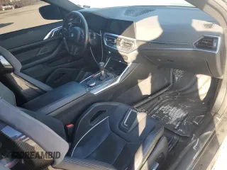 2021 BMW M4 with VIN WBS53AZ01MCG42345, listed as a Copart auction lot 81994184 with 38,071 mi miles and Salvage Title. Bid and sale history available at carsss.com. Image 10.