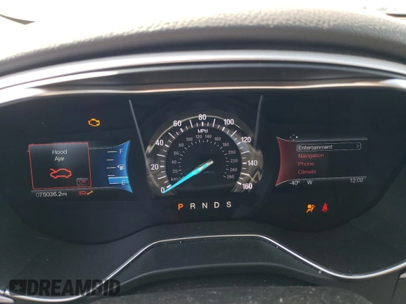 2015 Ford Fusion SE with VIN 3FA6P0H94FR166349, listed as a Copart auction lot 51457095 with 75,036 mi miles and Salvage Title. Bid and sale history available at carsss.com. Image 9.