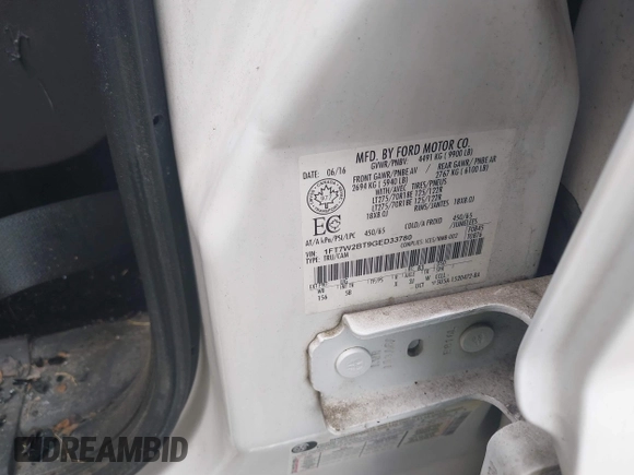 2016 Ford F-250 Lariat with VIN 1FT7W2BT9GED33780, listed as a IAAI auction lot 42177959 with Not provided miles and . Bid and sale history available at DreamBid. Image 9.