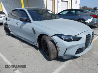 2025 BMW M3 Competition xDrive with VIN WBS33HJ09SFU20723, listed as a IAAI auction lot 41998784 with 3,927 mi miles and . Bid and sale history available at DreamBid. Image 1.
