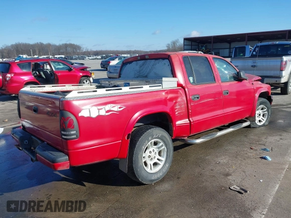 2002 Dodge Dakota Sport with VIN 1B7HG38N42S715838, listed as a IAAI auction lot 41229054 with 1 mi miles. Bid and sale history available at carsss.com. Image 4.