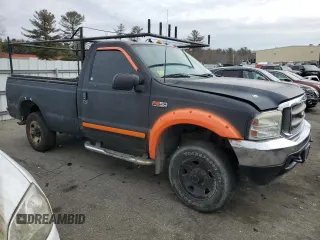 2002 Ford F-250 XL with VIN 1FTNF21L42EC09918, listed as a Copart auction lot 47365425 with 169,115 mi miles and Salvage title. Bid and sale history available at DreamBid. Image 4.