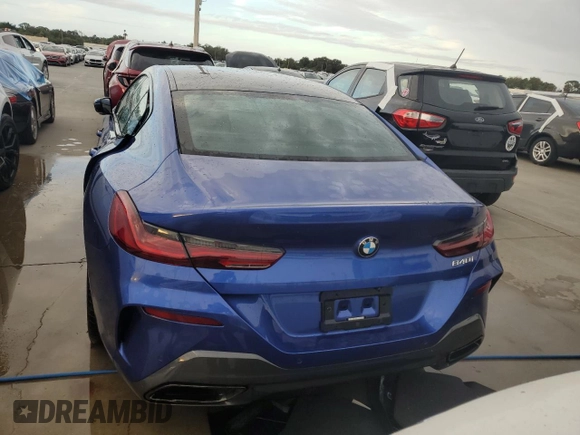 2023 BMW 8 Series 840i with VIN WBAGV2C01PCK32930, listed as a Copart auction lot 74578314 with 0 mi miles and Salvage Title. Bid and sale history available at carsss.com. Image 6.