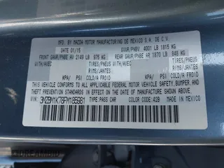 2015 Mazda 3 i Sport with VIN 3MZBM1K78FM185981, listed as a IAAI auction lot 42057365 with 80,934 mi miles and . Bid and sale history available at DreamBid. Image 9.