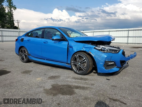 2021 BMW 2 Series 228i with VIN WBA53AK00M7J43699, listed as a Copart auction lot 55928355 with 86,544 mi miles and Salvage title. Bid and sale history available at DreamBid. Image 4.