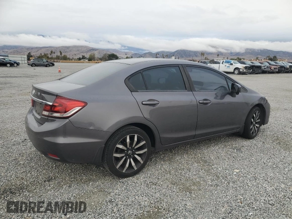 2015 Honda Civic Sedan EX-L with VIN 2HGFB2F9XFH528723, listed as a Copart auction lot 45241585 with 190,630 mi miles and Salvage Title. Bid and sale history available at carsss.com. Image 3.