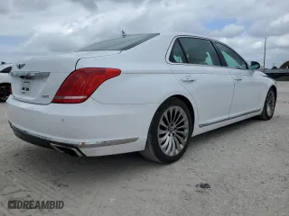 2017 Genesis G90 3.3T Premium with VIN KMHG34JA0HU034816, listed as a Copart auction lot 79538684 with 28,647 mi miles and Non Repairable. Bid and sale history available at carsss.com. Image 3.