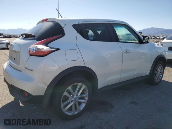 2015 Nissan Juke SV with VIN JN8AF5MVXFT563820, listed as a Copart auction lot 56434305 with 103,265 mi miles and Salvage title. Bid and sale history available at DreamBid. Image 3.