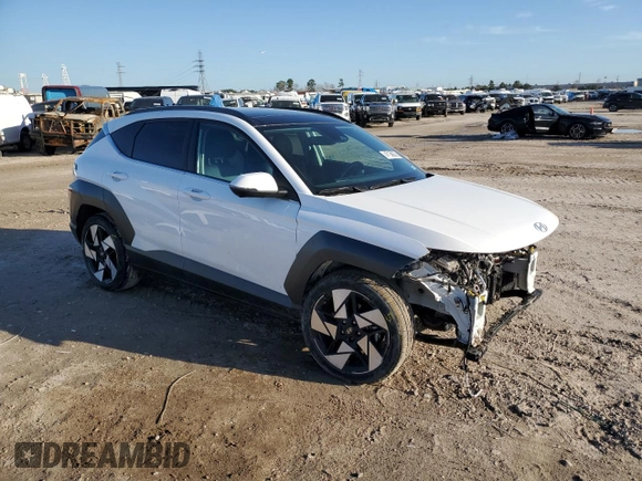 2024 Hyundai Kona Limited with VIN KM8HE3A30RU041860, listed as a Copart auction lot 47130005 with 17,165 mi miles and Salvage Title. Bid and sale history available at carsss.com. Image 4.