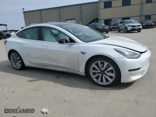 2020 Tesla Model 3 Long Range with VIN 5YJ3E1EB0LF713016, listed as a Copart auction lot 47617355 with 0 mi miles and Salvage Title. Bid and sale history available at carsss.com. Image 4.