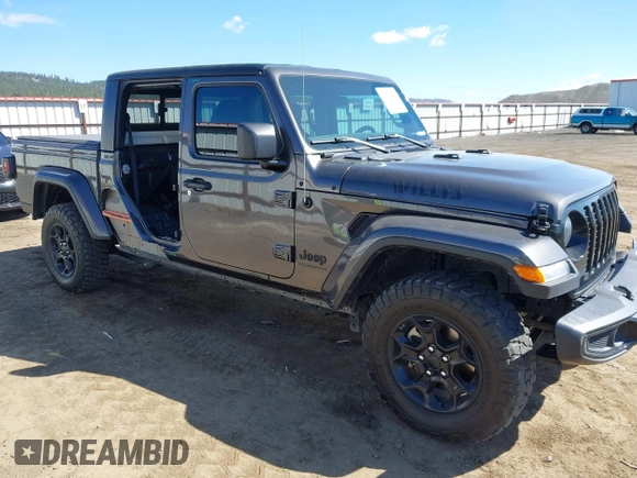 2023 Jeep Gladiator Sport S z VIN 1C6HJTAG2PL575276, wystawiony jako IAAI lot #42056473 z przebiegiem 17 043 mil mil oraz . Historia ofert i sprzedaży dostępna na DreamBid. Obrazek 1.