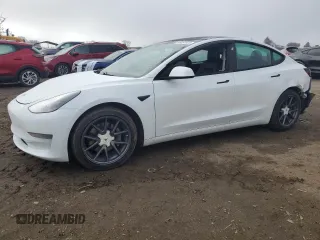2021 Tesla Model 3 Standard Range Plus with VIN 5YJ3E1EA1MF066389, listed as a Copart auction lot 48053925 with 119,105 mi miles and Salvage Title. Bid and sale history available at carsss.com. Image 1.