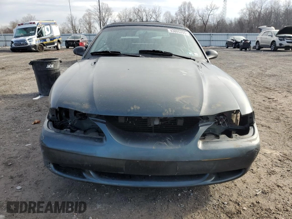 1998 Ford Mustang with VIN 1FAFP4442WF231861, listed as a Copart auction lot 43805205 with 193,569 mi miles and Salvage Title. Bid and sale history available at carsss.com. Image 5.